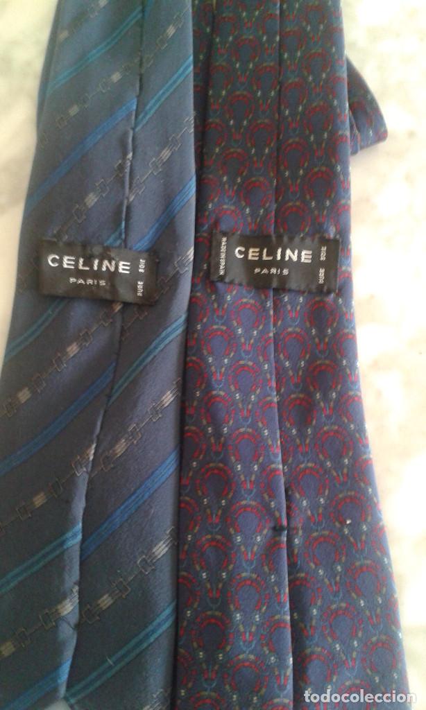 Vintage: CORBATA CELINE DE SEDA NATURAL - Foto 2