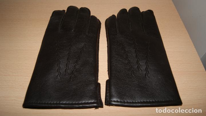 Vintage: Guantes de piel en marr&oacute;n. - Foto 1