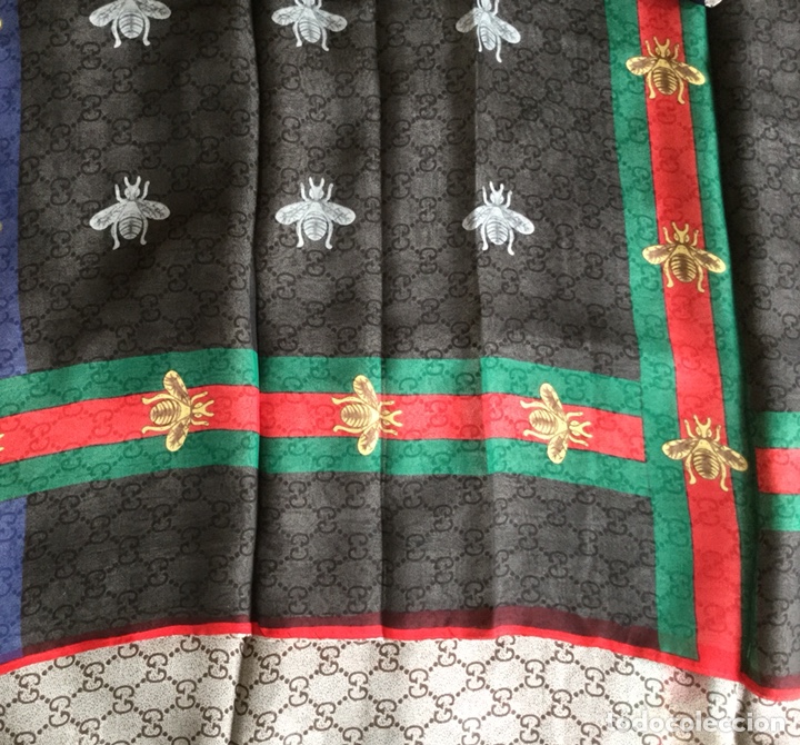 Vintage: PRECIOSO FULAR DE SEDA NATURAL REVERSIBLE - Foto 3