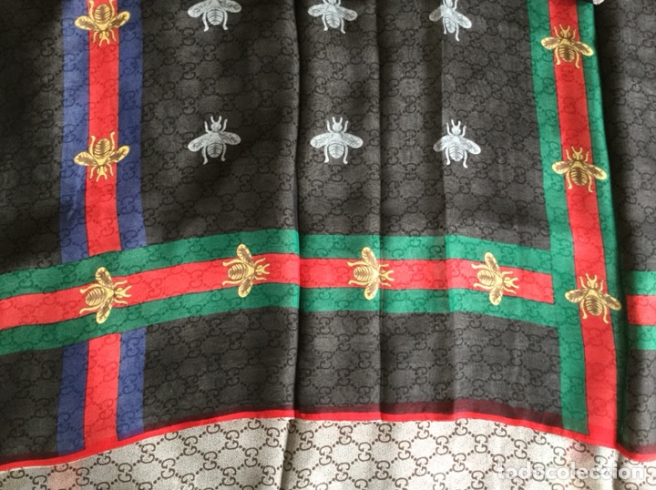 Vintage: PRECIOSO FULAR DE SEDA NATURAL REVERSIBLE - Foto 7