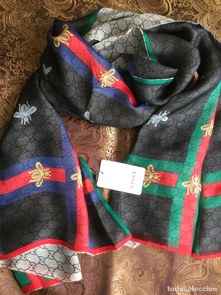 Vintage: PRECIOSO FULAR DE SEDA NATURAL REVERSIBLE - Foto 15