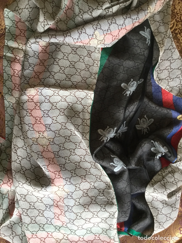 Vintage: PRECIOSO FULAR DE SEDA NATURAL REVERSIBLE - Foto 18