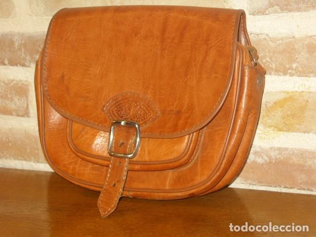 Vintage: BOLSO DE PIEL MARRON.VINTAGE. - Foto 3