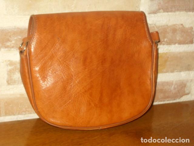 Vintage: BOLSO DE PIEL MARRON.VINTAGE. - Foto 6