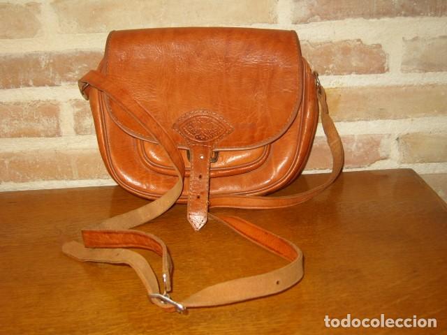 Vintage: BOLSO DE PIEL MARRON.VINTAGE. - Foto 11