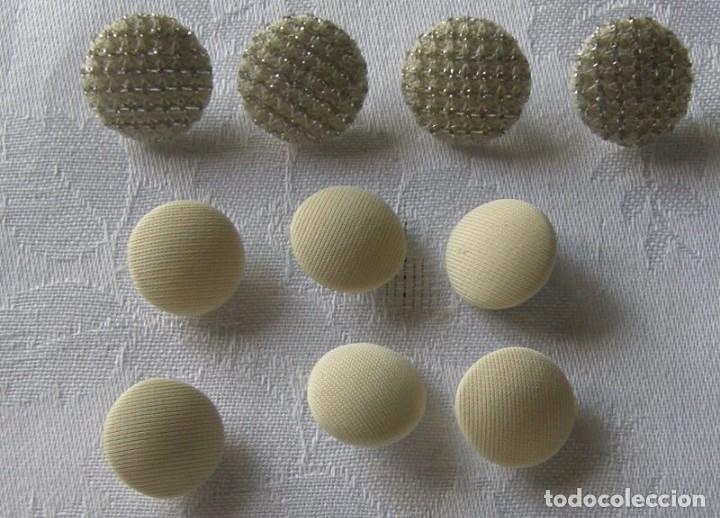Vintage: Botones tela blancos - Foto 2