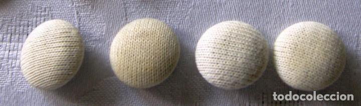 Vintage: Botones tela blancos - Foto 6