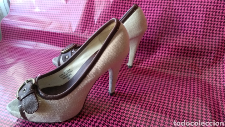 Vintage: ZAPATOS DE PIEL Y TELA - Foto 3
