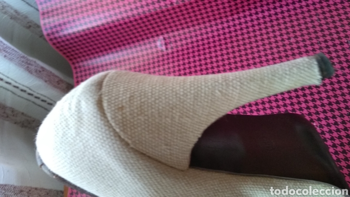 Vintage: ZAPATOS DE PIEL Y TELA - Foto 7