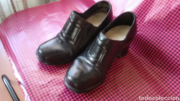 Vintage: ZAPATOS DE PIEL NEGRA - Foto 2