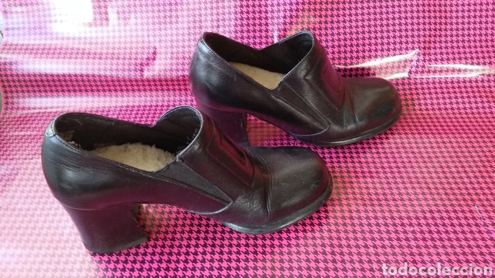 Vintage: ZAPATOS DE PIEL NEGRA - Foto 3