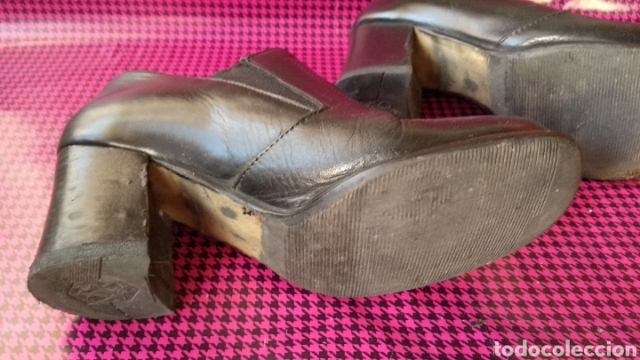 Vintage: ZAPATOS DE PIEL NEGRA - Foto 4