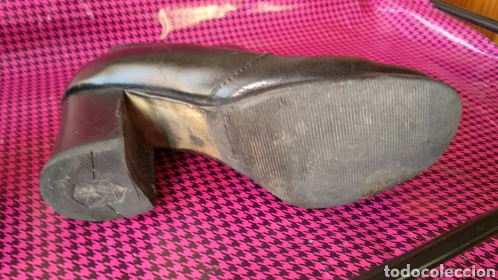 Vintage: ZAPATOS DE PIEL NEGRA - Foto 5