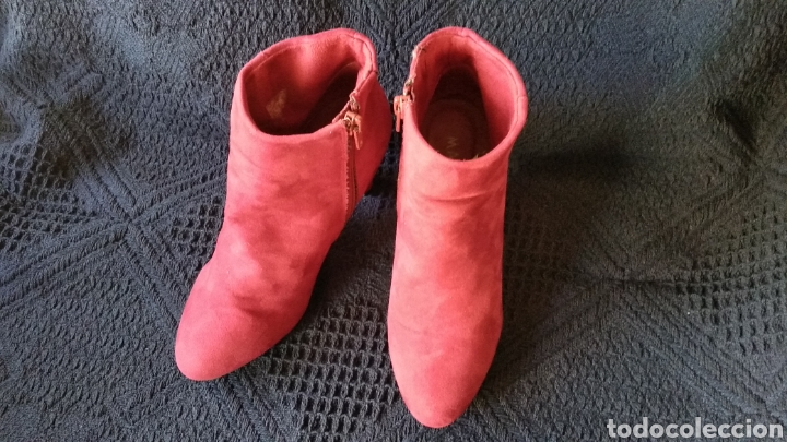 Vintage: BOTINES DE ANTE ROJOS - Foto 1