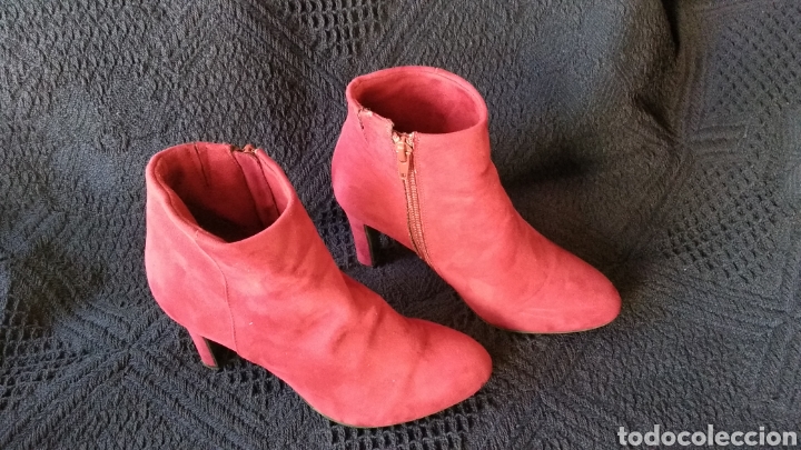 Vintage: BOTINES DE ANTE ROJOS - Foto 2
