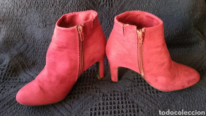 Vintage: BOTINES DE ANTE ROJOS - Foto 3