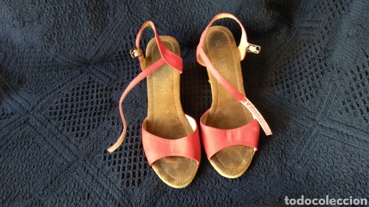 Vintage: SANDALIAS DE PIEL ROJAS - Foto 1