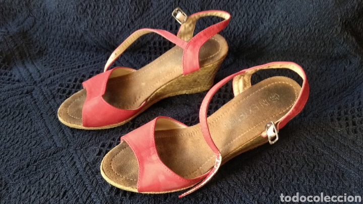 Vintage: SANDALIAS DE PIEL ROJAS - Foto 2
