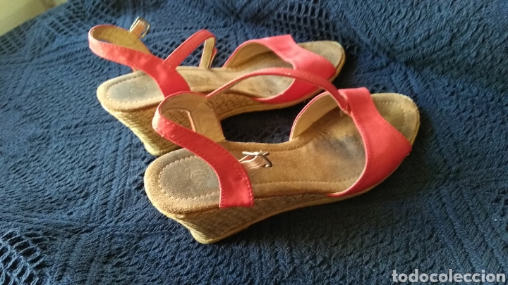 Vintage: SANDALIAS DE PIEL ROJAS - Foto 5