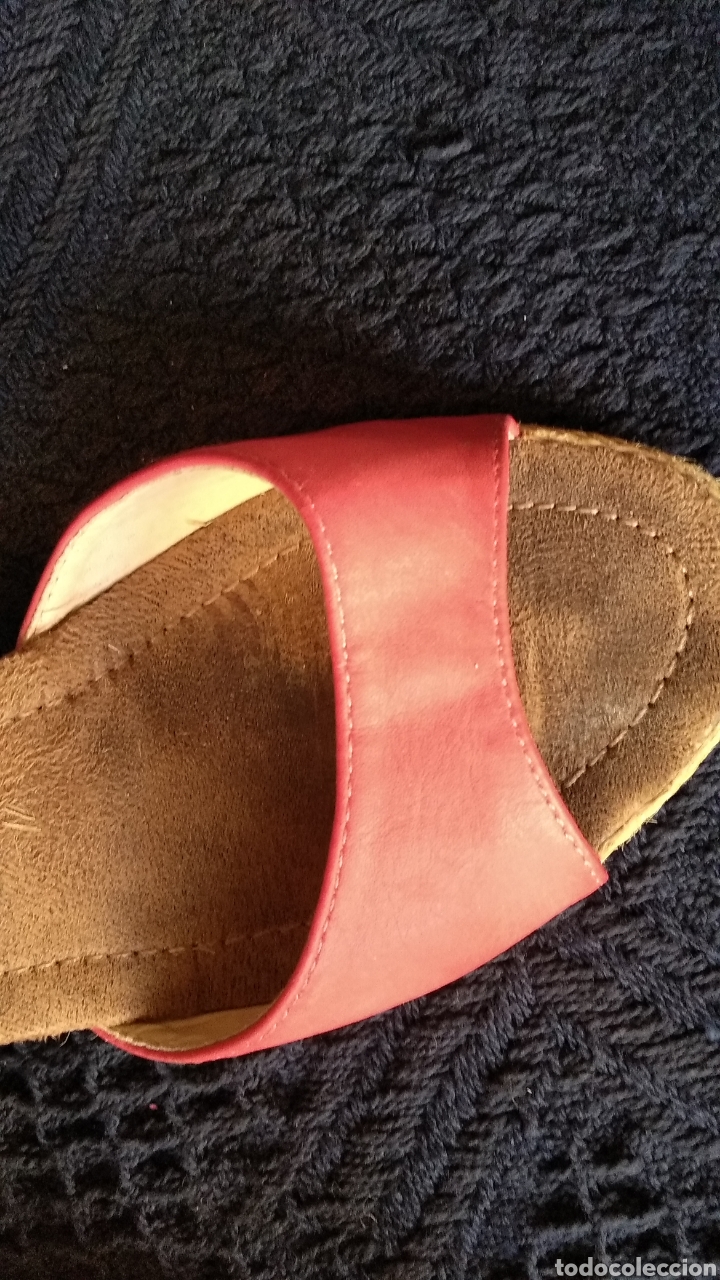 Vintage: SANDALIAS DE PIEL ROJAS - Foto 7