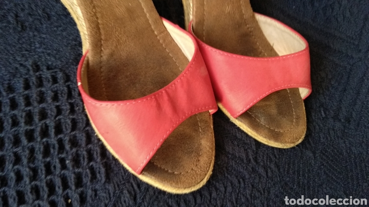 Vintage: SANDALIAS DE PIEL ROJAS - Foto 8