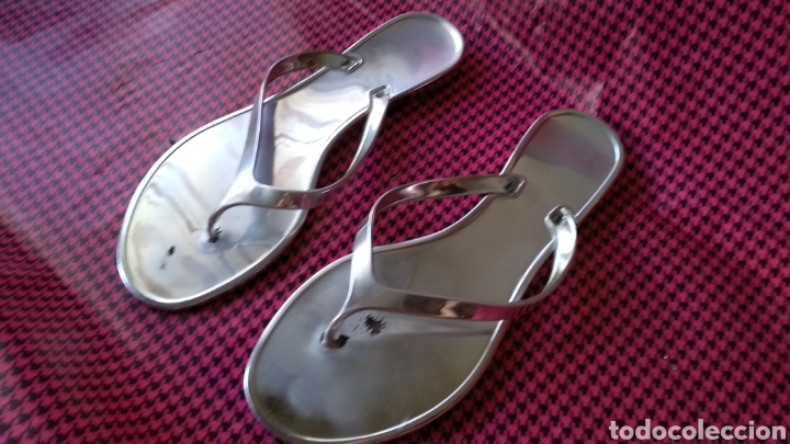 Vintage: Sandalias plateadas - Foto 1