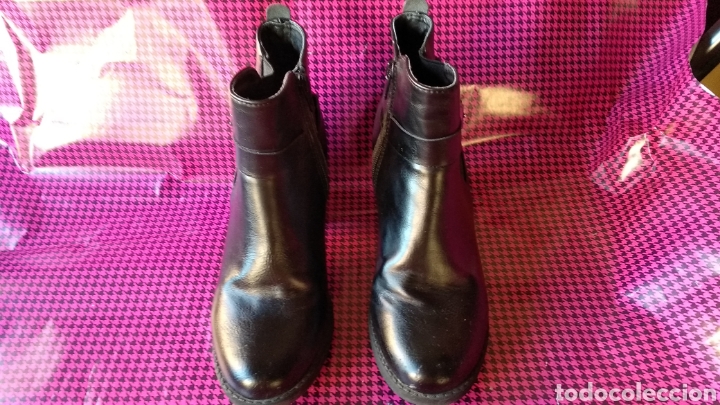 Vintage: BOTTINES DE PIEL NEGRA - Foto 1