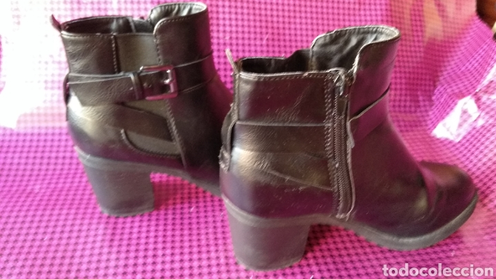 Vintage: BOTTINES DE PIEL NEGRA - Foto 4
