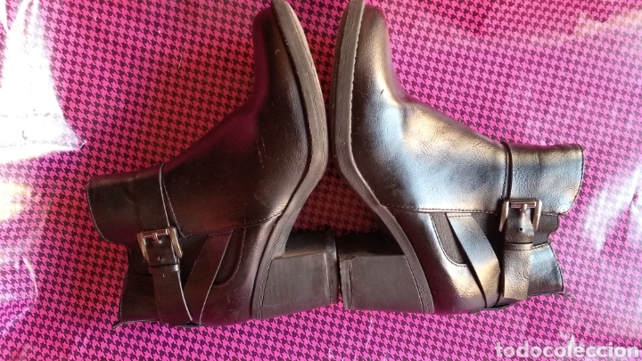 Vintage: BOTTINES DE PIEL NEGRA - Foto 5