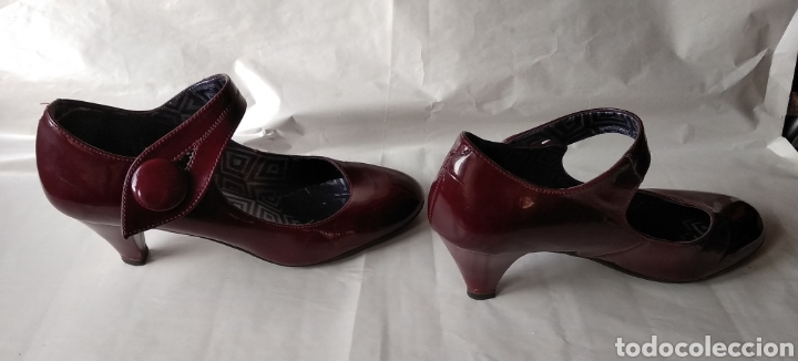 Vintage: ZAPATOS DE CHAROL GRANATES - Foto 4