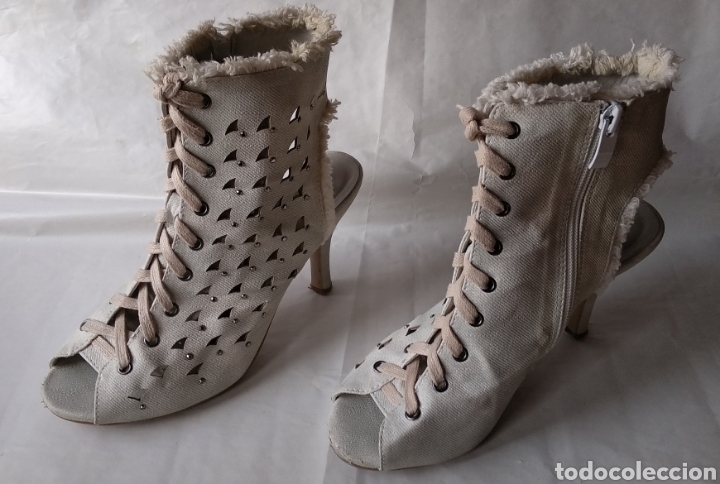 Vintage: BOTINES ,,PIEL,,COLOR BLANCO - Foto 2
