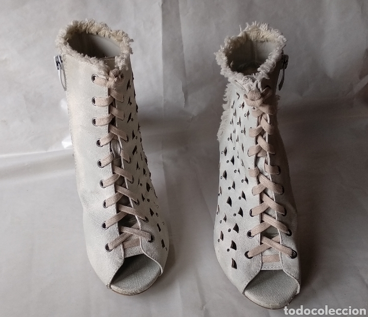 Vintage: BOTINES ,,PIEL,,COLOR BLANCO - Foto 3