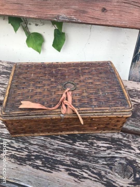 Vintage: Costurero, mimbre-bambu, - Foto 1