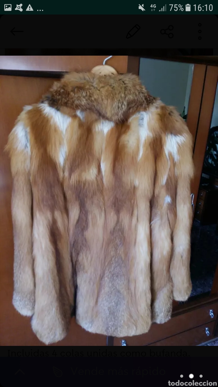 Vintage: Chaquet&oacute;n zorro aut&eacute;ntico - Foto 2