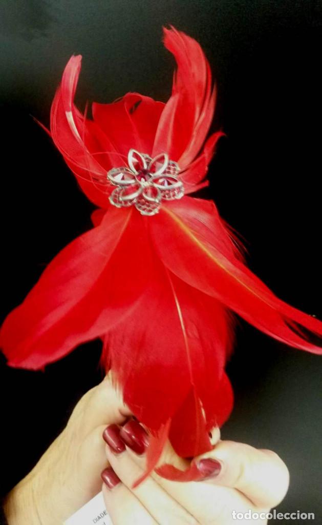 Vintage: TOCADO PLUMAS ROJO (V) - Foto 1