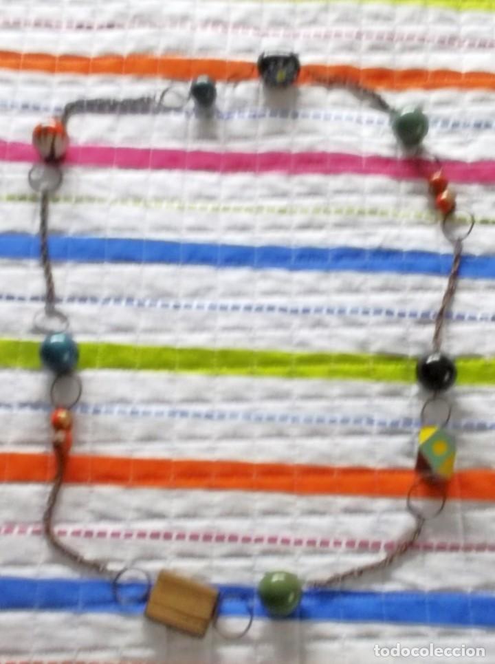 Vintage: COLLAR CON BOLAS DE MADERA A&Ntilde;OS 80 - Foto 2