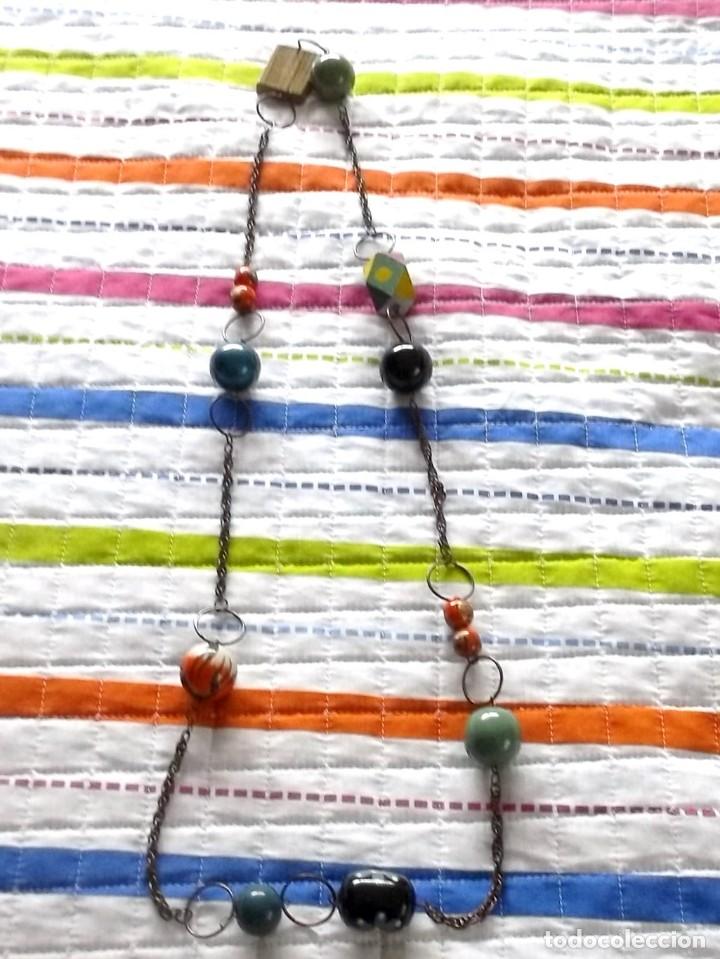 Vintage: COLLAR CON BOLAS DE MADERA A&Ntilde;OS 80 - Foto 4
