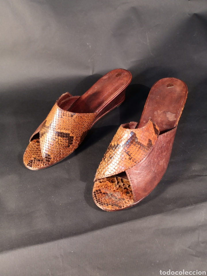 Vintage: Zapatos piel de serpiente - Foto 1