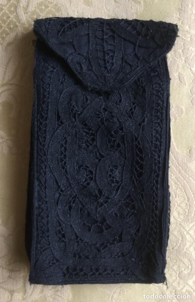 Vintage: FUNDA PARA GAFAS BLONDA NEGRA - Foto 1