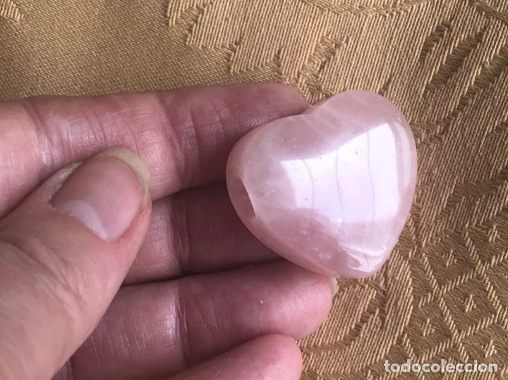 Vintage: COLGANTE CON FORMA DE CORAZ&Oacute;N DE CUARZO ROSA - Foto 4