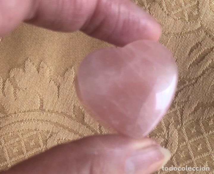 Vintage: COLGANTE CON FORMA DE CORAZ&Oacute;N DE CUARZO ROSA - Foto 5