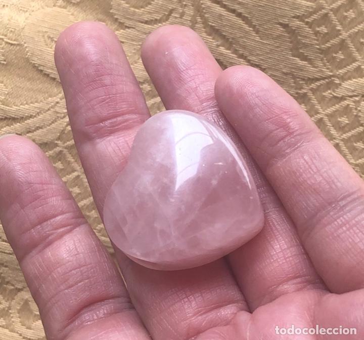Vintage: COLGANTE CON FORMA DE CORAZ&Oacute;N DE CUARZO ROSA - Foto 6