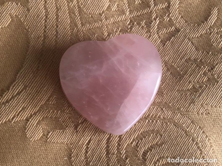 Vintage: COLGANTE CON FORMA DE CORAZ&Oacute;N DE CUARZO ROSA - Foto 7