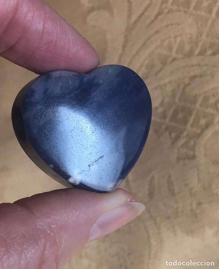 Vintage: COLGANTE DE CUARZOAZULCON FORMA DE CORAZ&Oacute;N - Foto 1