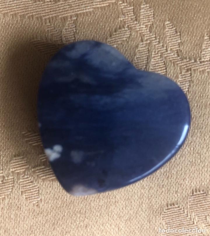 Vintage: COLGANTE DE CUARZOAZULCON FORMA DE CORAZ&Oacute;N - Foto 3