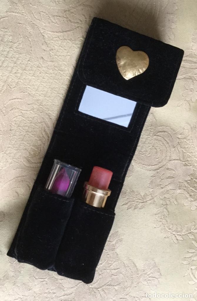 Vintage: ESTUCHE PINTALABIOS PARA BOLSODE TERCIOPELO - Foto 3