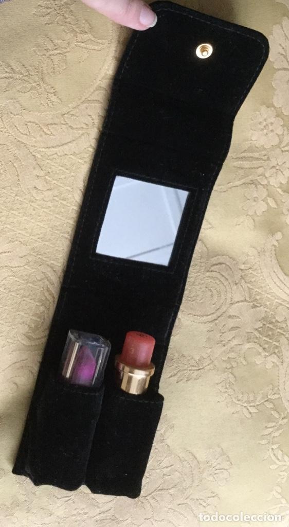 Vintage: ESTUCHE PINTALABIOS PARA BOLSODE TERCIOPELO - Foto 6