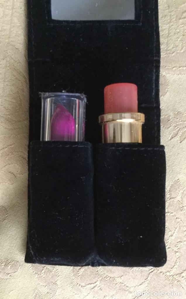 Vintage: ESTUCHE PINTALABIOS PARA BOLSODE TERCIOPELO - Foto 7