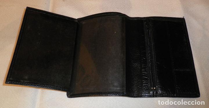 Vintage: cartera de piel varios compartimientos - Foto 3