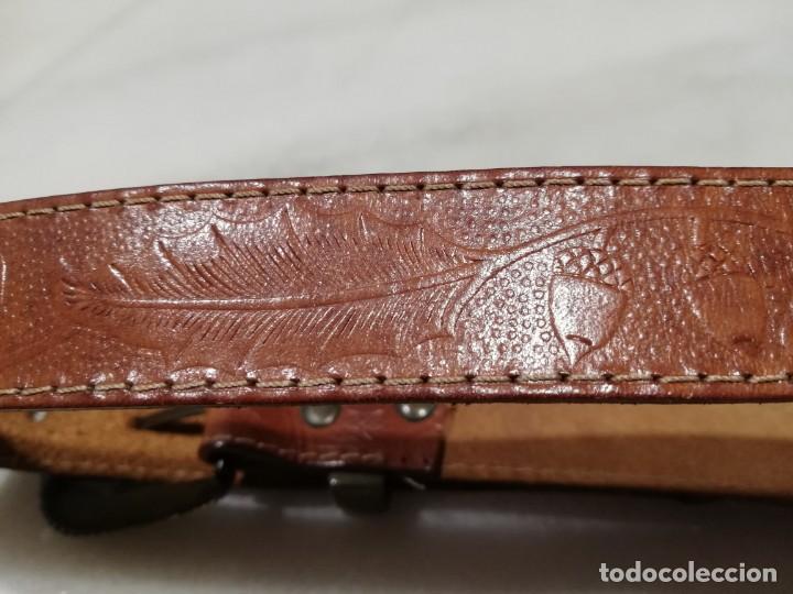 Vintage: Cintur&oacute;n de cuero grabado. - Foto 3